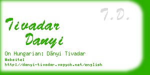 tivadar danyi business card